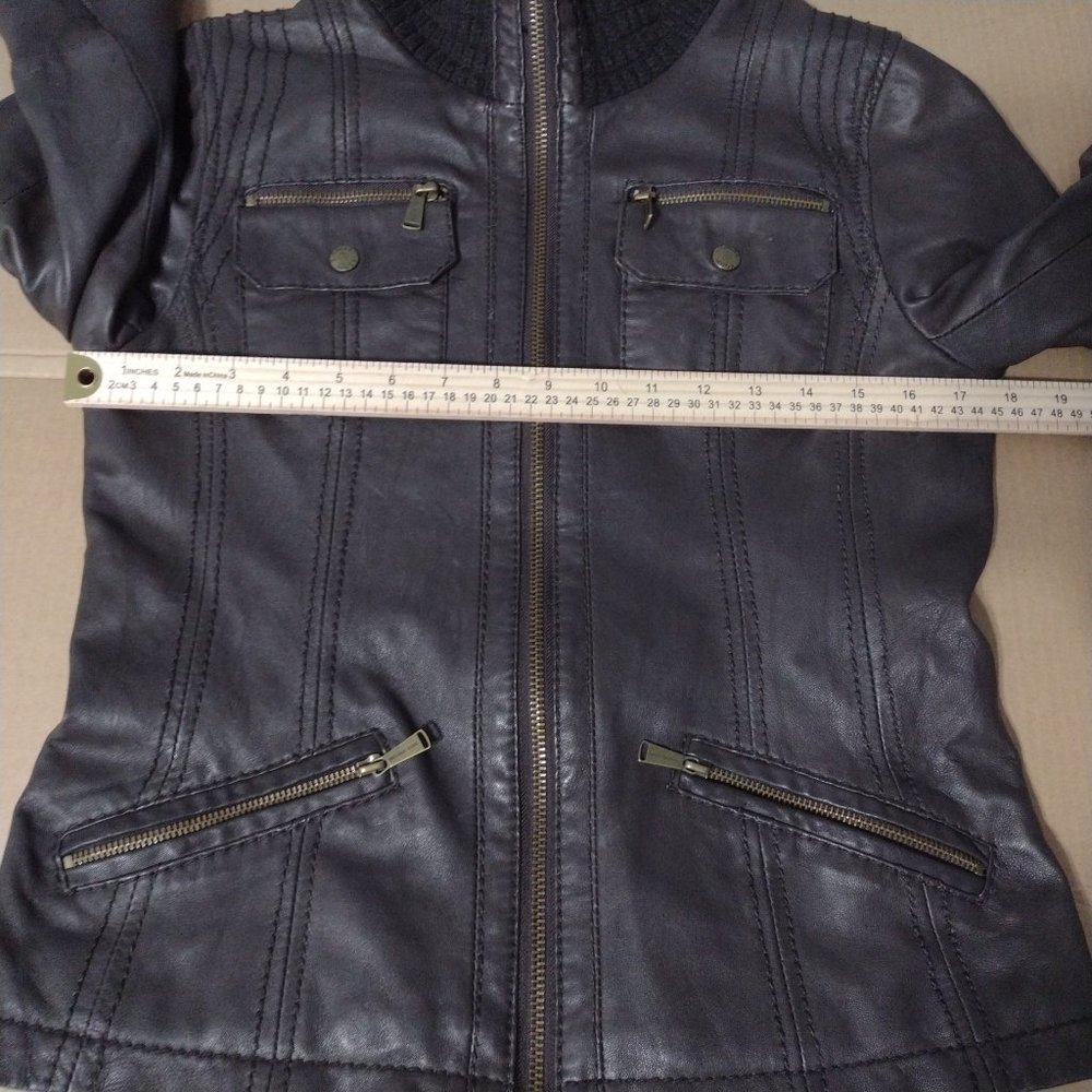 Michael Michael Kors | Brown Leather Jacket | Zip Front - Picture 12 of 15